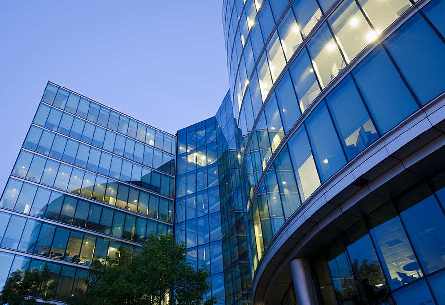 Outside of modern city offices representing mid to senior recruitment specialists in the UK T2P Recruitment